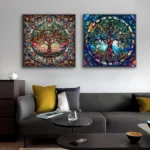 Tableau arbre de vie coloré